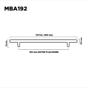 Manija Barral 192mm Acero Inoxidable (1)