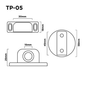 Retén Magnético Puerta/piso Cromo (1)