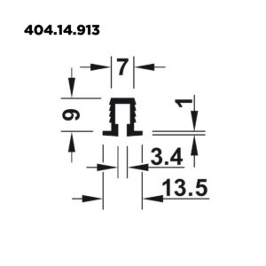 Carril Deslizamiento Plast. Sup./inf. 3.0mts Plata (1)