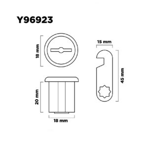 Cerradura Para Gabinetes 18 X 20mm (1)