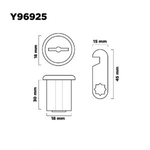 Cerradura Para Gabinetes 18 X 30mm (1)
