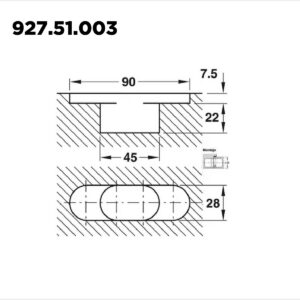 Bisagra Oculta 50kg Plastico Blanco /inox (1)