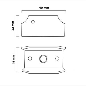 Regaton 17mm Con Base U 25mm X 12 Unid Blanco (2)