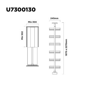 Columna Extraible Regulable Cierre Suave 300mm 6 Ca (1)