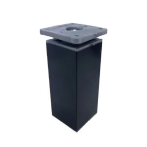 Pata Aluminio Negro Bajo Mesada 150mm Con Regulacion