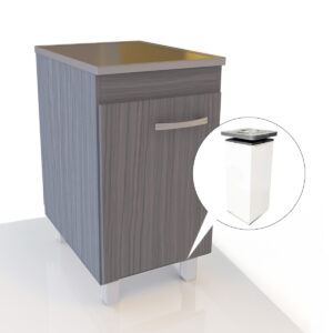 Pata Alum Cuadrada 40x40 Blanca De 100mm A 120mm (2)