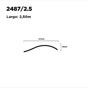 Perfil Para Piso Curvo Desniveles 37mm X 2.5m Plomo Mate (1)