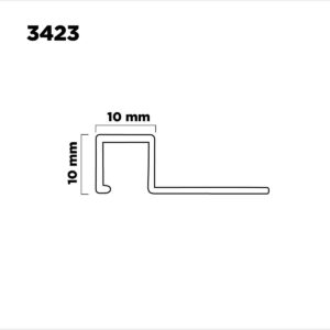 Aluminio Guard. Quadra10x10mm X2,50m Cromo Mate A1 (1)