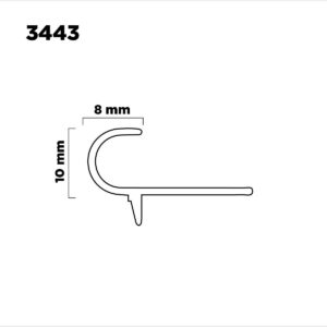 Aluminio Step Decorativo10x8mmx2,50m Cromo Mate A1 (1)