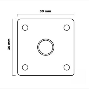 Regaton 17mm + Plaqueta Cuadrada Rosca 5/16 X 30 Uni (2)