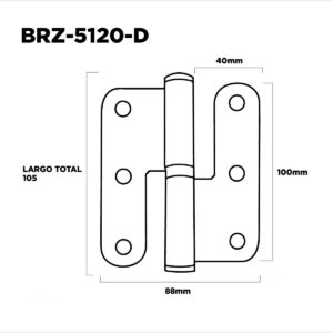 Bisagras Pomela Acero Inox 100 X 88mm Apertura Derecha X2 (1)