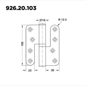 Bisagra Pomela 68 Kg Acer.inox 100 X 88mm Dl (1)