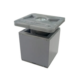 Pata Cuadrada Aluminio Bajo Mesada 50mm Regulable