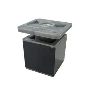 Pata Aluminio Negro Bajo Mesada 50mm Con Regulacion