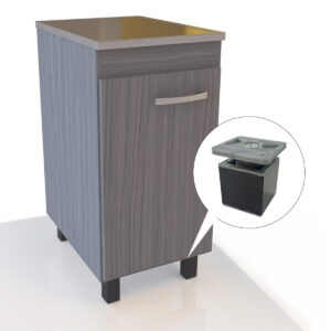 Pata Aluminio Negro Bajo Mesada 50mm Con Regulacion (2)