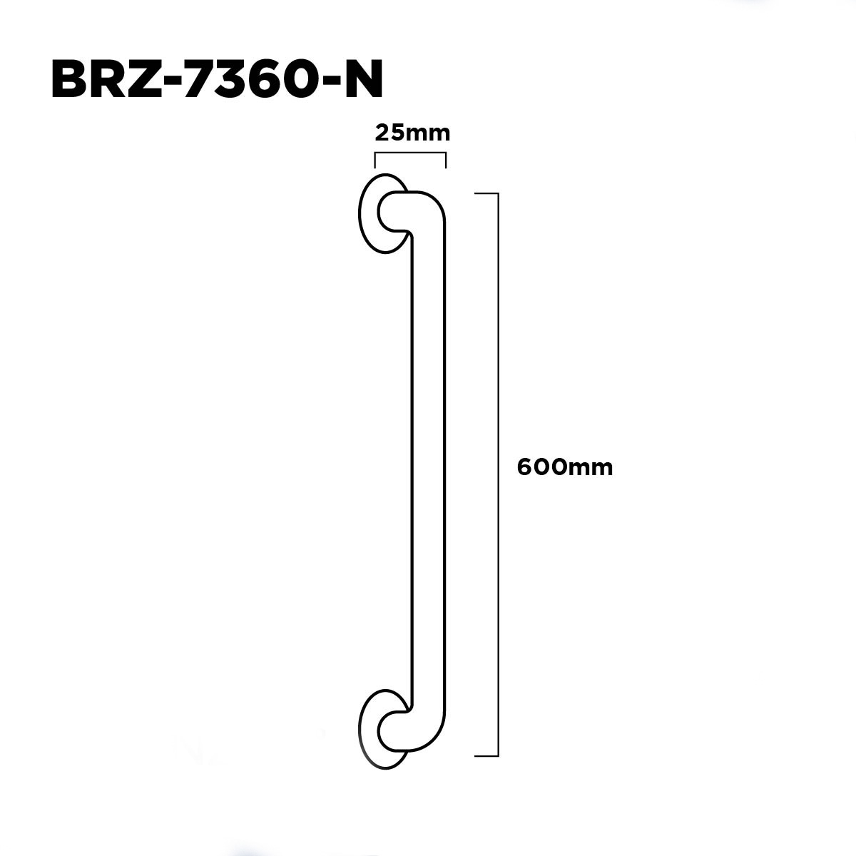 Barral De Sujecion Acero Inoxidable Negro 26x600mm (1) Barral De Sujecion Acero Inoxidable Negro 26x600mm (1)