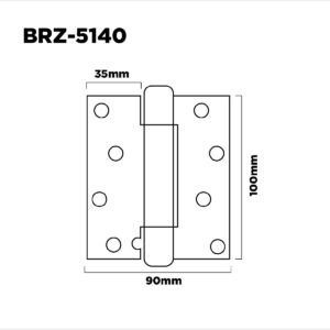 Bisagra Con Autocierre 100x89x2,5mm Acero Inox Par (1)