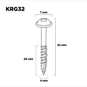 T32 - Tornillo Krg 32mm X 7500 Unid Caja (1)