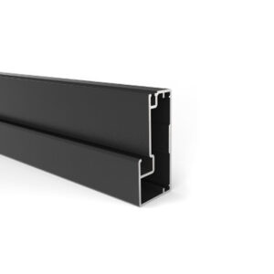 Perfil Inter Negro Para Puerta 20x45 (p / Vid. 3 A 4mm) - 3mts Negr