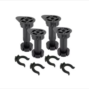 Kit X 4 Pata Plastica Negra 100-170 + 2 Clip P/ Zoc