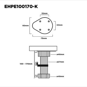Kit X 4 Pata Plastica Negra 100-170 + 2 Clip P/ Zoc (1)