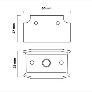 Regaton 32mm Con Base U 25mm X 10 Unid Negro (2)