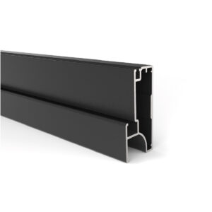 Manija Perfil Puerta Inter Negro 20x45mm Con Burletes