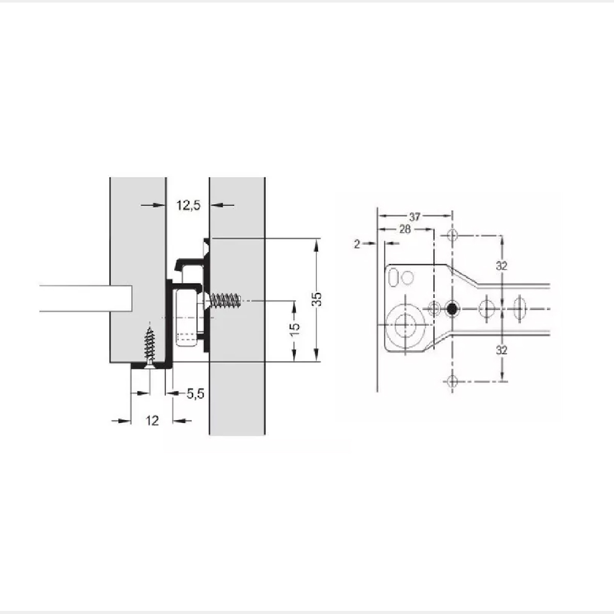 Correderas Eco Eurohard 300mm Negr (1) Correderas Eco Eurohard 300mm Negr (1)