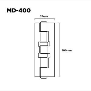 Bisagra Municion P/ Soldar Ala Corta H:100 X 37 X Esp 2.5mm - H. Pulid (1)