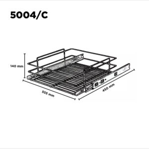 Canasto Cajon Con Guias Telescopicas 555 X 140 X 450 Cromo (1)