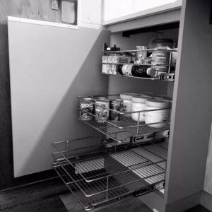 Canasto Cajon Con Guias Telescopicas 555 X 140 X 450 Cromo (2)