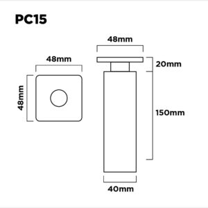 Pata Aluminio 15cm Cuadrada Regulación Mueble Cocina (1)