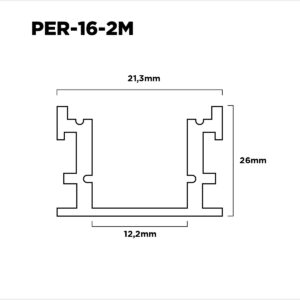 Perfil Para Led De Alum. 21,25x25mm Para Embutir En Piso (1)