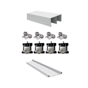 Kit Placard Sin Manijones 4 Mts 2 Hojas Sistema Corredizo