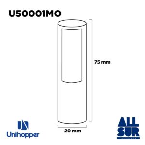 Soporte Lateral Cilindrico Fijacion Superior Color Mocca (2)