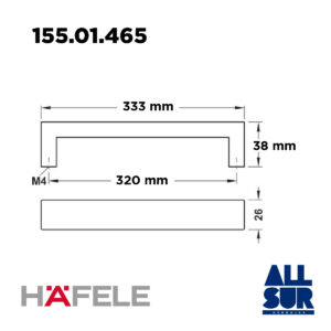 Tirador Ac. Inox. Mate333mm (1)