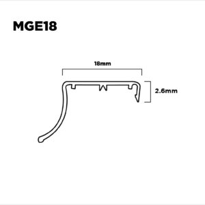 Perfil Manija De Placrad Para Sist Ge52/sicco 18mm X 2.60 Mts (1)