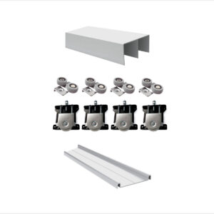 Kit Placard Sin Manijones 1,5mts 2 Puertas Sistema Corredizo