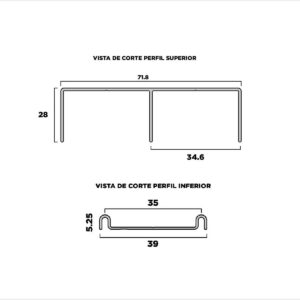 Kit Placard Sin Manijones 1,5mts 2 Puertas Sistema Corredizo (1)
