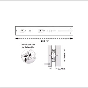 Correderas Telescopicas 25cm Cierre Suave Reforzada 45kg Zincado Grupo Euro (1)