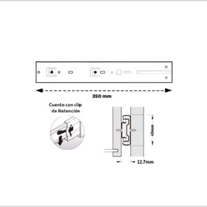 Correderas Telescopicas 35cm Cierre Suave Reforzada 45kg Zincado Grupo Euro (1)