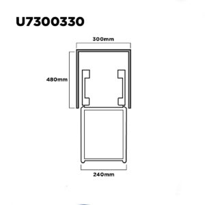 Canasto 300mm 2 Niveles Cromado Cierre Suave (1)