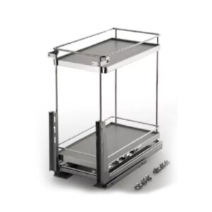 Canasto 400mm 2 Niveles Cromado Cierre Suave