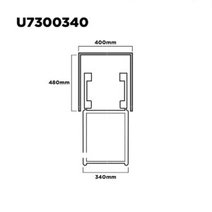 Canasto 400mm 2 Niveles Cromado Cierre Suave (1)