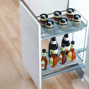 Canasto 400mm 2 Niveles Cromado Cierre Suave (2)