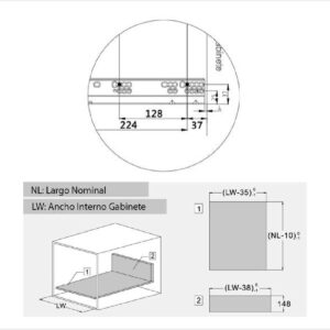 Laterales Con Guias Ocultas Magic Box 170 X 450mm Gris Unihopper (1)
