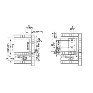 Laterales Con Guias Ocultas Matrix Box 8.9 X 50cm Antracita Hafele (1)
