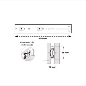 Correderas Telescopicas 60cm Reforzadas 90kg Galvanizado Hafele (1)