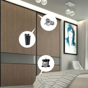 Kit Classic 2.60 Mts Puerta Extra (1 Hoja) Negro (2)