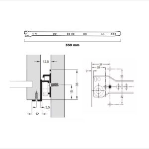 Correderas Metalicas Z 35cm 20kg Negro Eurohard (1)